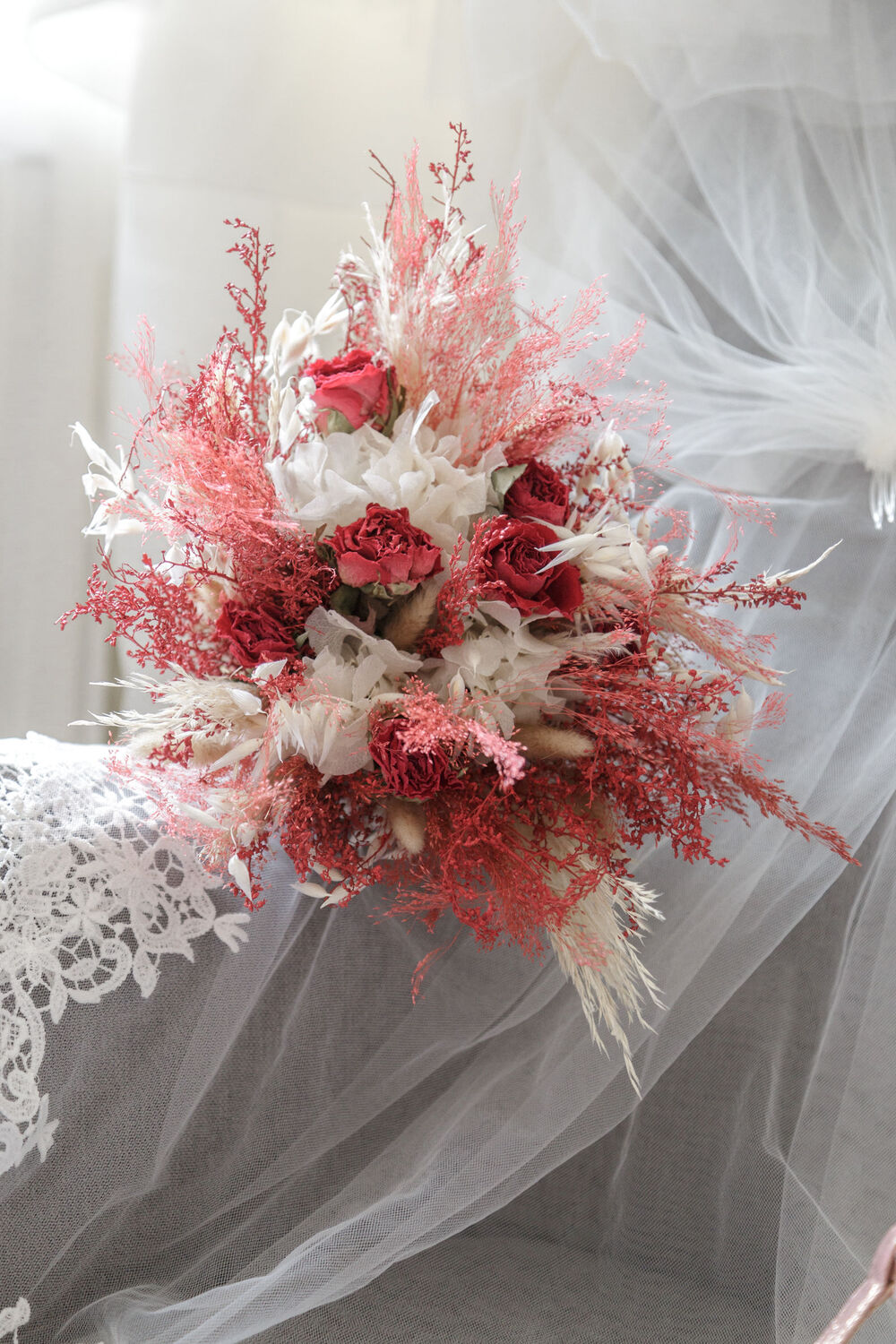 bouquets de fleurs séchées
